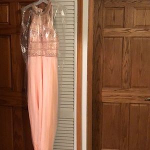 customized light pink prom dress
